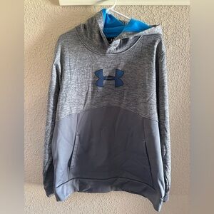 LG Men’s Grey Two-Tone Crewneck Sweatshirt with Blue Logo